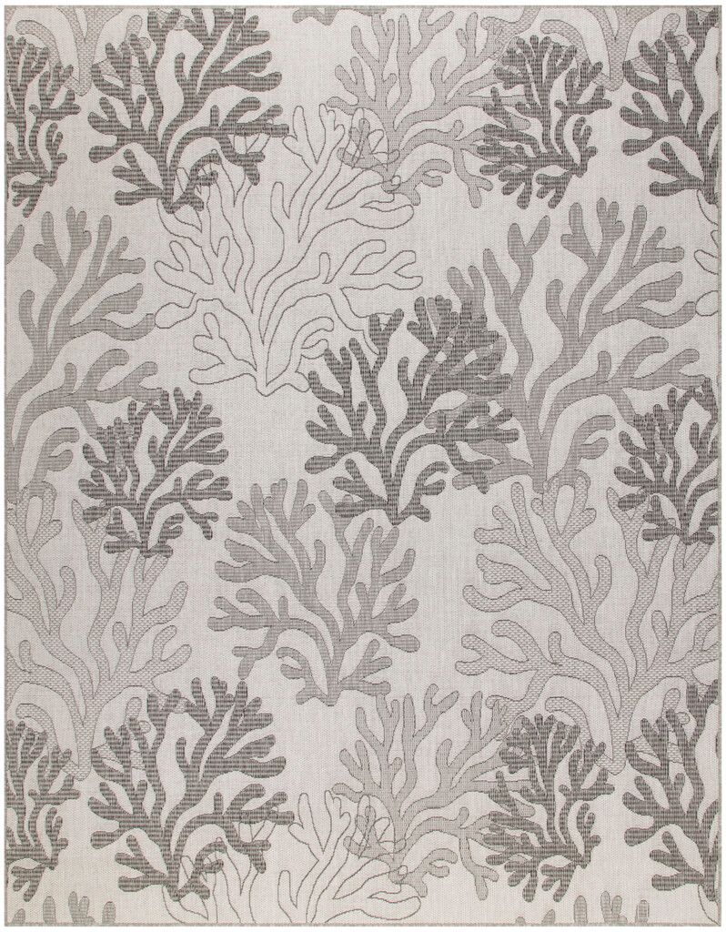 Garden Oasis 9' x 12' Coastal Rug In Grey