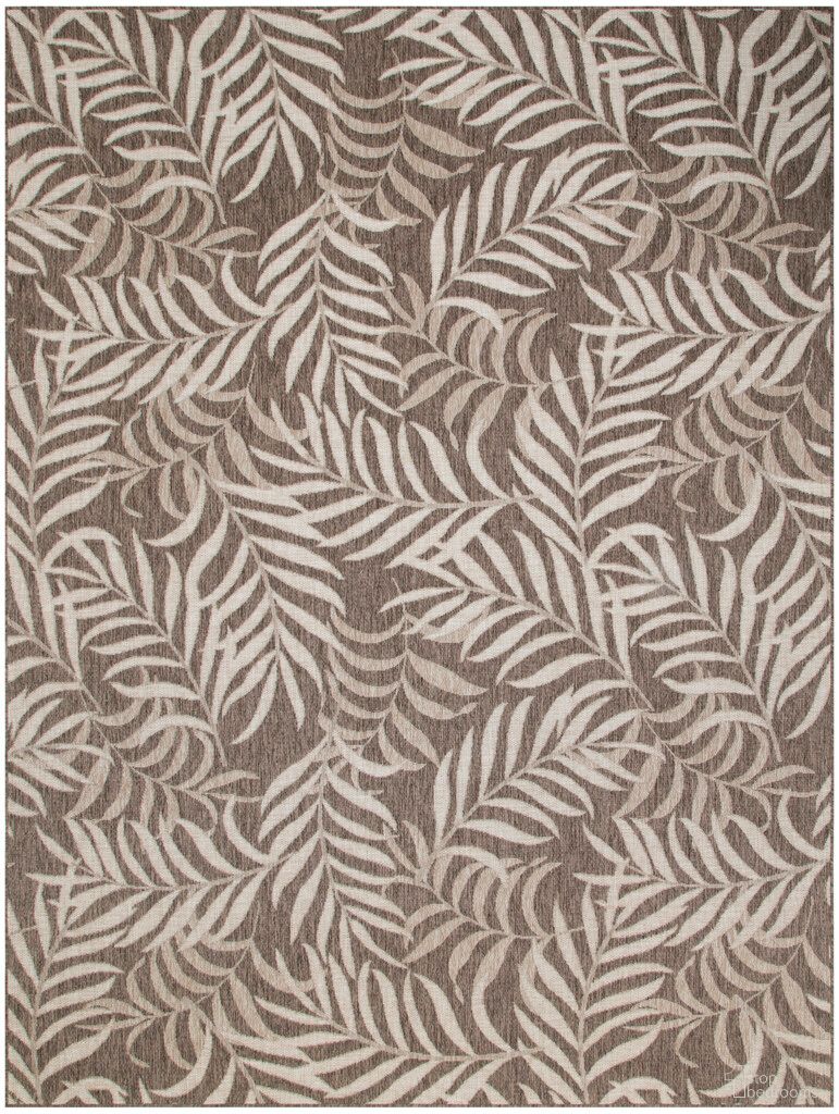 Garden Oasis 9' x 12' Tropical Rug In Mocha