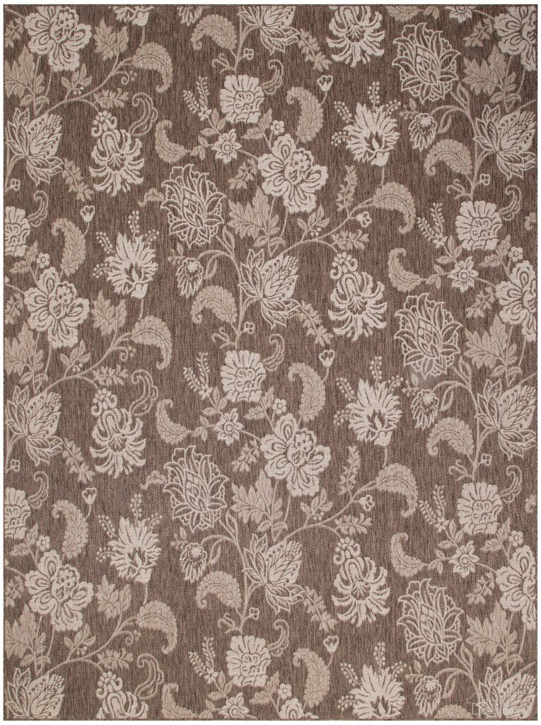 Garden Oasis 9' x 12' Tropical Rug In Mocha