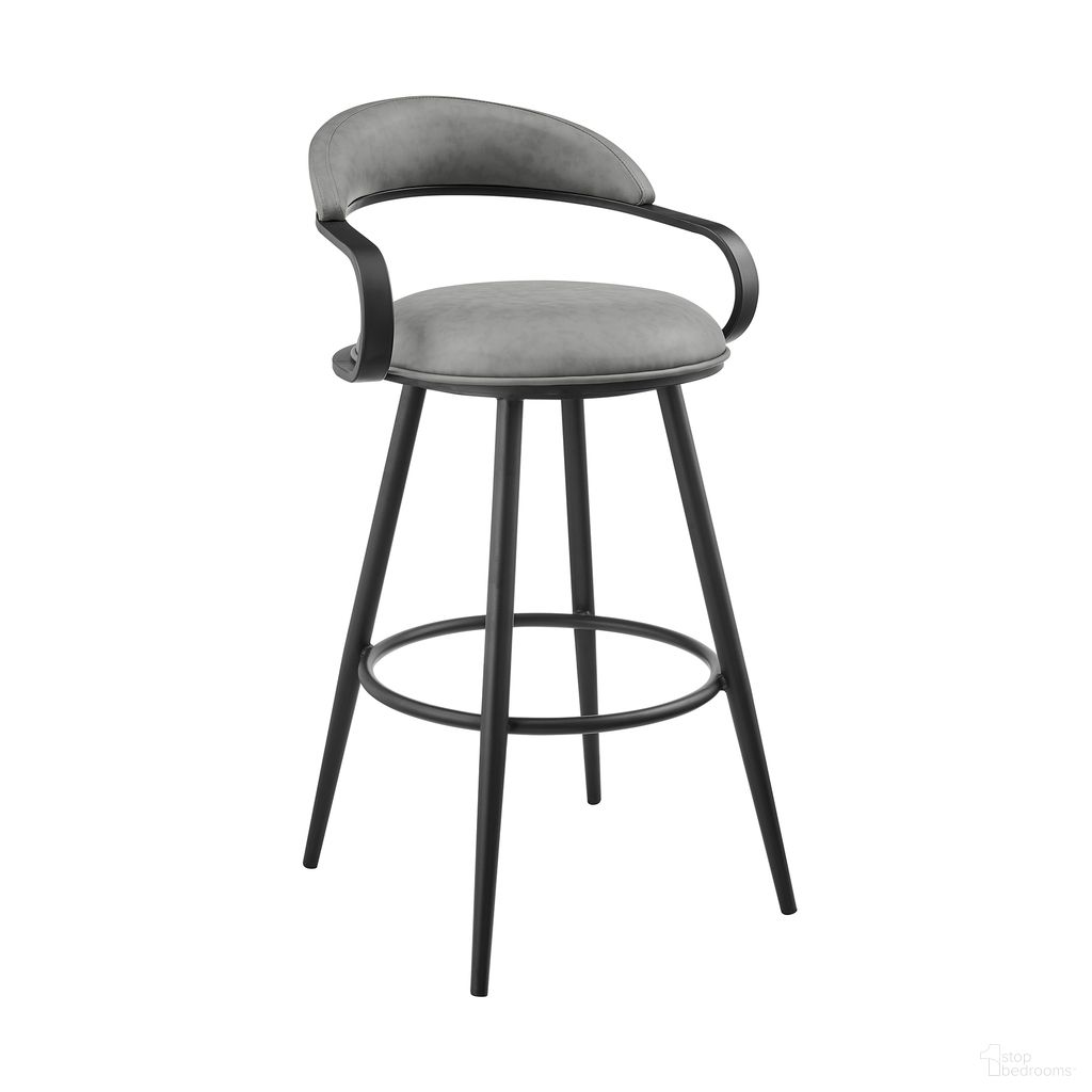 The appearance of Gardenia 26 Inch Swivel Counter Stool In Black and Vintage Gray designed by Armen Living in the modern / contemporary interior design. This black and vintage gray piece of furniture was selected by 1StopBedrooms from Gardenia Collection to add a touch of cosiness and style into your home. Sku: LCGABAGRYBLK26. Material: Bentwood.
