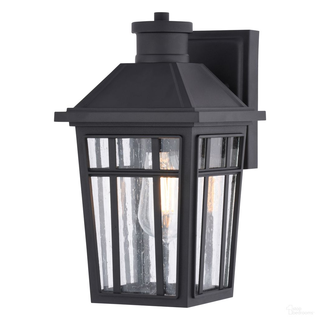 The appearance of Garfield Park 12.25 Inch Outdoor Wall Light In Textured Black designed by Vaxcel in the traditional interior design. This textured black piece of furniture was selected by 1StopBedrooms from Garfield Park Collection to add a touch of cosiness and style into your home. Sku: T0814. Material: Aluminum.