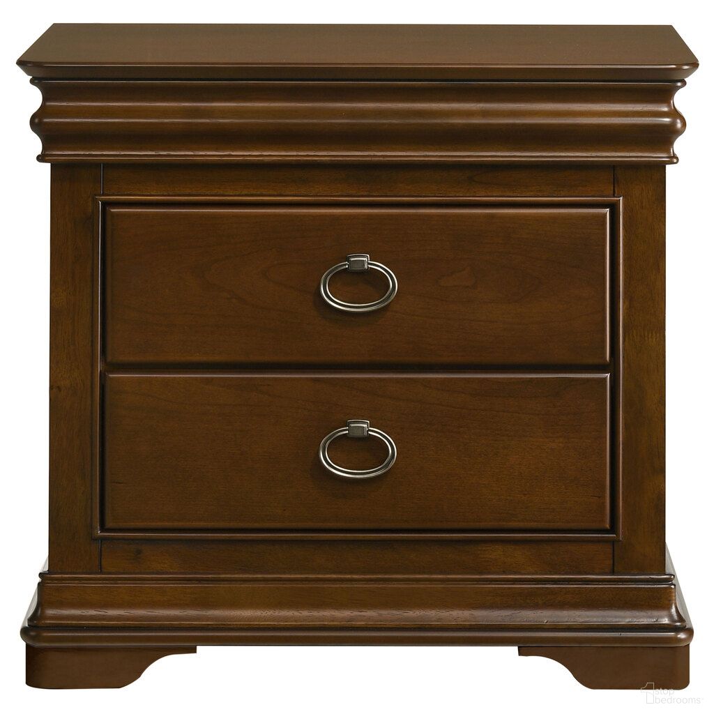 Garland 3-Drawer Nightstand Bedside Table In Brown Cherry