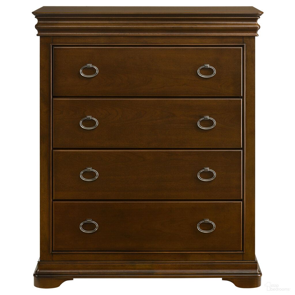 Garland 4-Drawer Bedroom Chest of Drawers In Brown Cherry