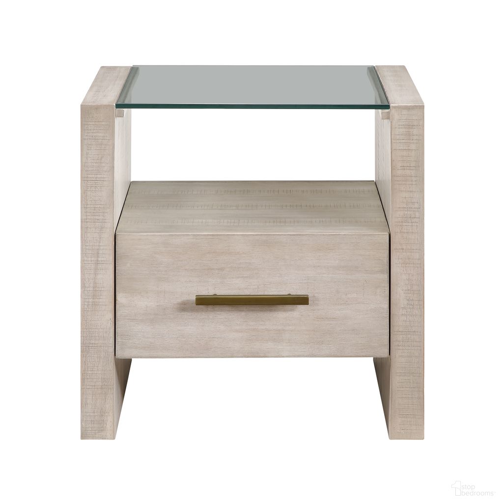 The appearance of Garland Blonde End Table In Cream designed by Steve Silver in the transitional interior design. This cream piece of furniture was selected by 1StopBedrooms from Garland Collection to add a touch of cosiness and style into your home. Sku: GA100TE. Material: Iron.