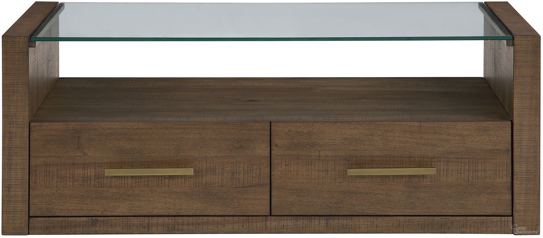 The appearance of Garland Castered Glass Top Coffee Table In Brown designed by Steve Silver in the transitional interior design. This brown piece of furniture was selected by 1StopBedrooms from Garland Collection to add a touch of cosiness and style into your home. Sku: GA100C. Material: MDF.