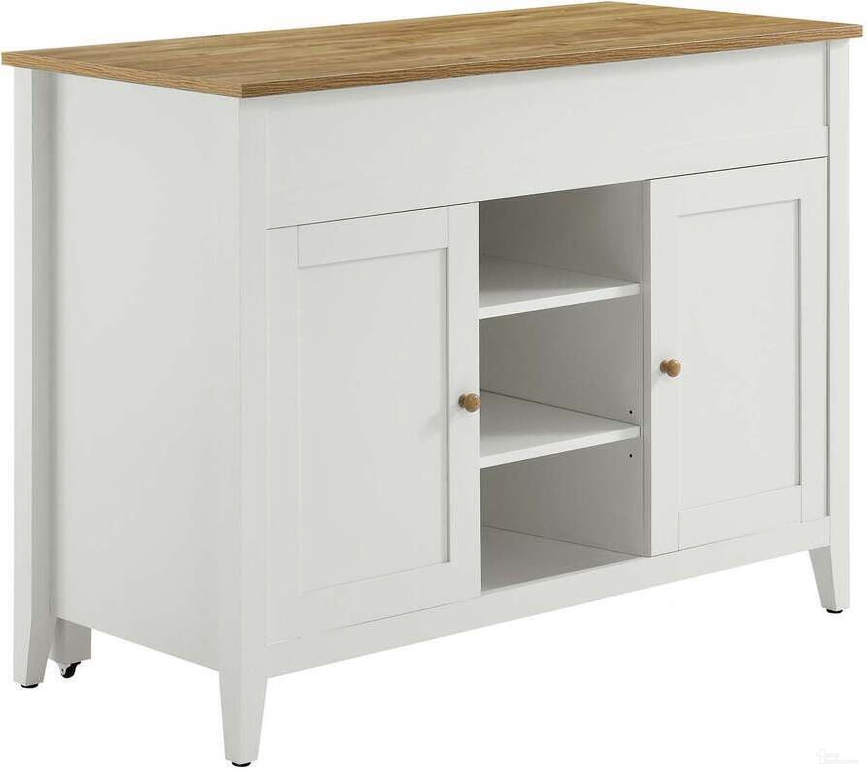 Garland Kitchen Island In Oak and White