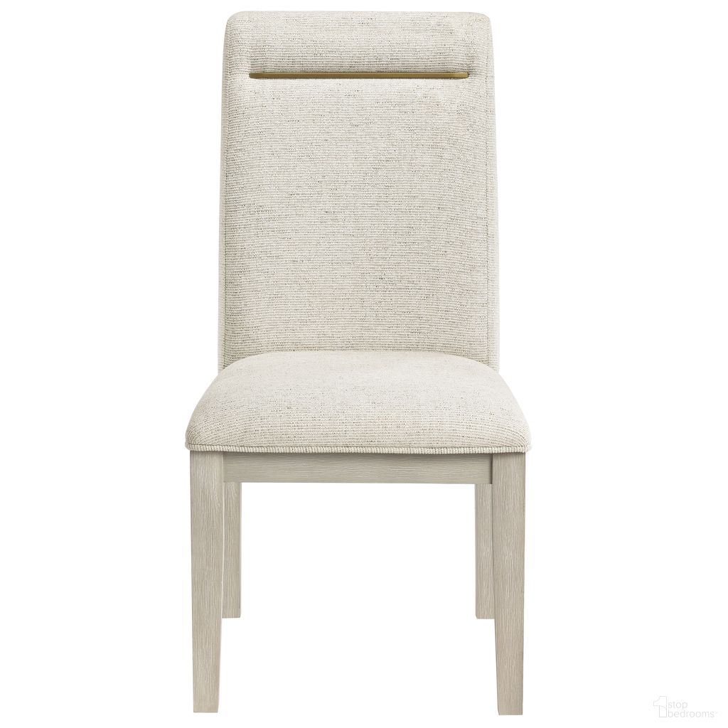 The appearance of Garland Side Chair Set of 2 In Sand designed by Steve Silver in the transitional interior design. This sand piece of furniture  was selected by 1StopBedrooms from Garland Collection to add a touch of cosiness and style into your home. Sku: GA500TS. Material: Plywood. Chair Type: Side Chair.