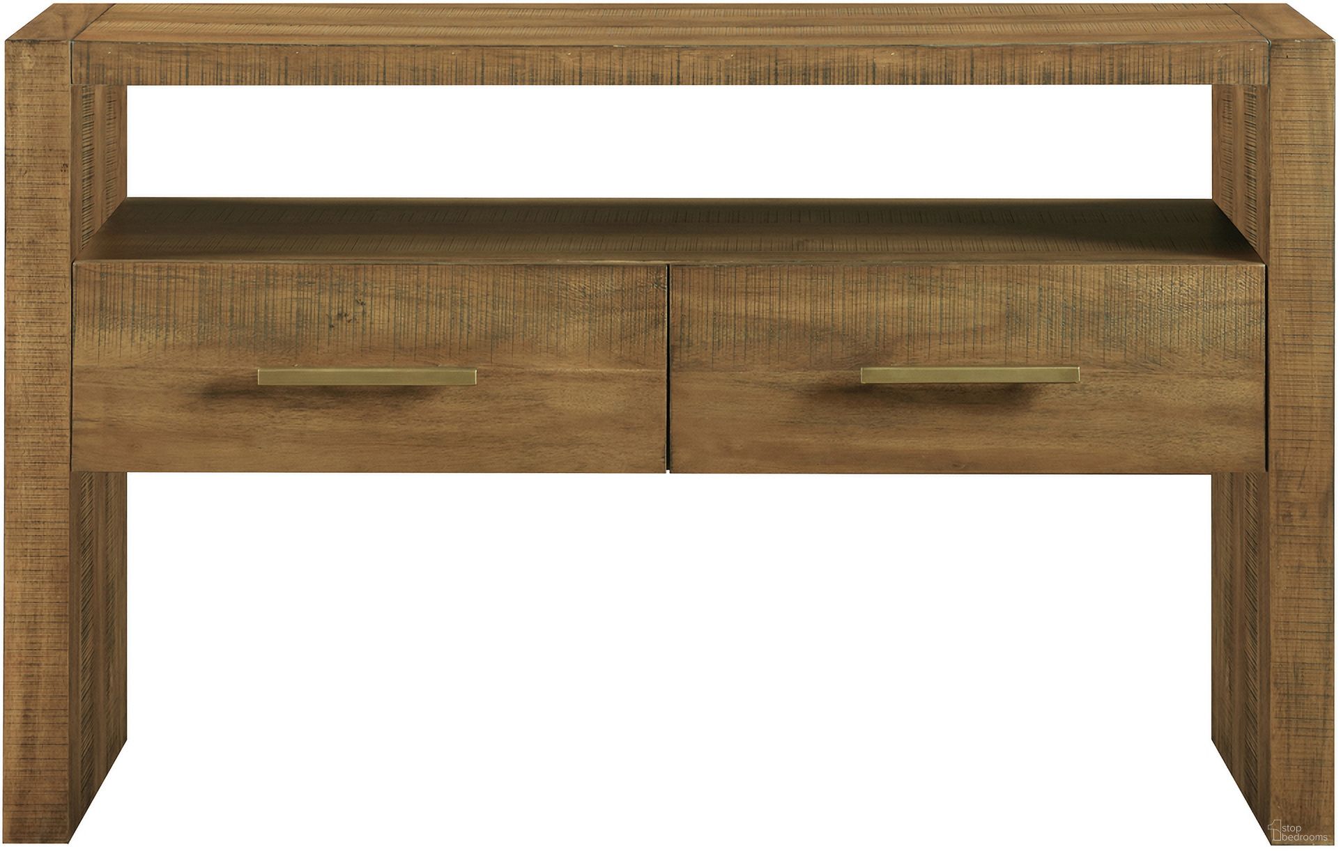 The appearance of Garland Wood Top Sofa Table In Brown designed by Steve Silver in the transitional interior design. This brown piece of furniture was selected by 1StopBedrooms from Garland Collection to add a touch of cosiness and style into your home. Sku: GA200SW. Material: Wood.