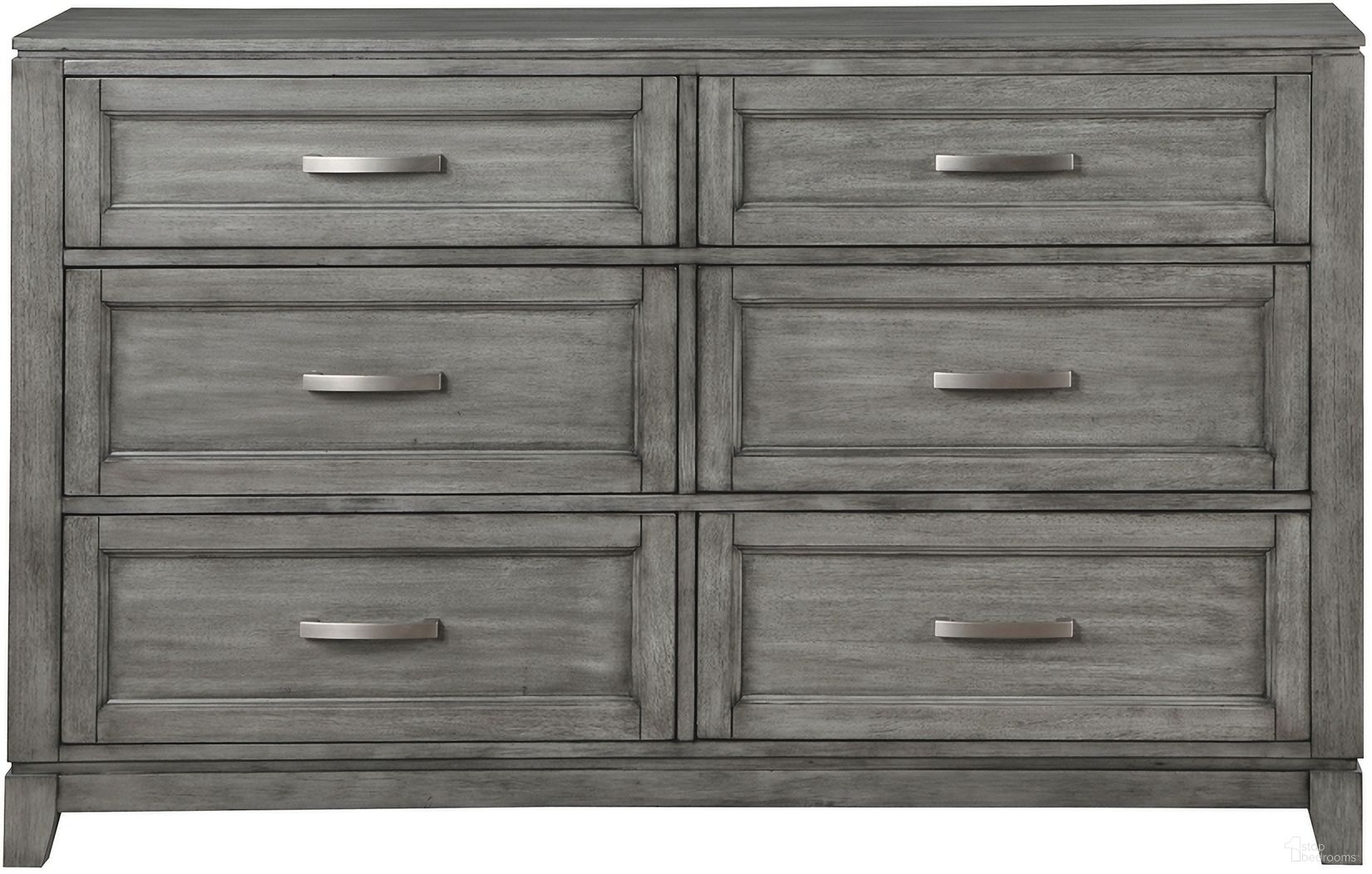 The appearance of Garretson Dresser In Gray designed by Homelegance in the transitional interior design. This gray piece of furniture was selected by 1StopBedrooms from Garretson Collection to add a touch of cosiness and style into your home. Sku: 1450-5. Material: Veneer.