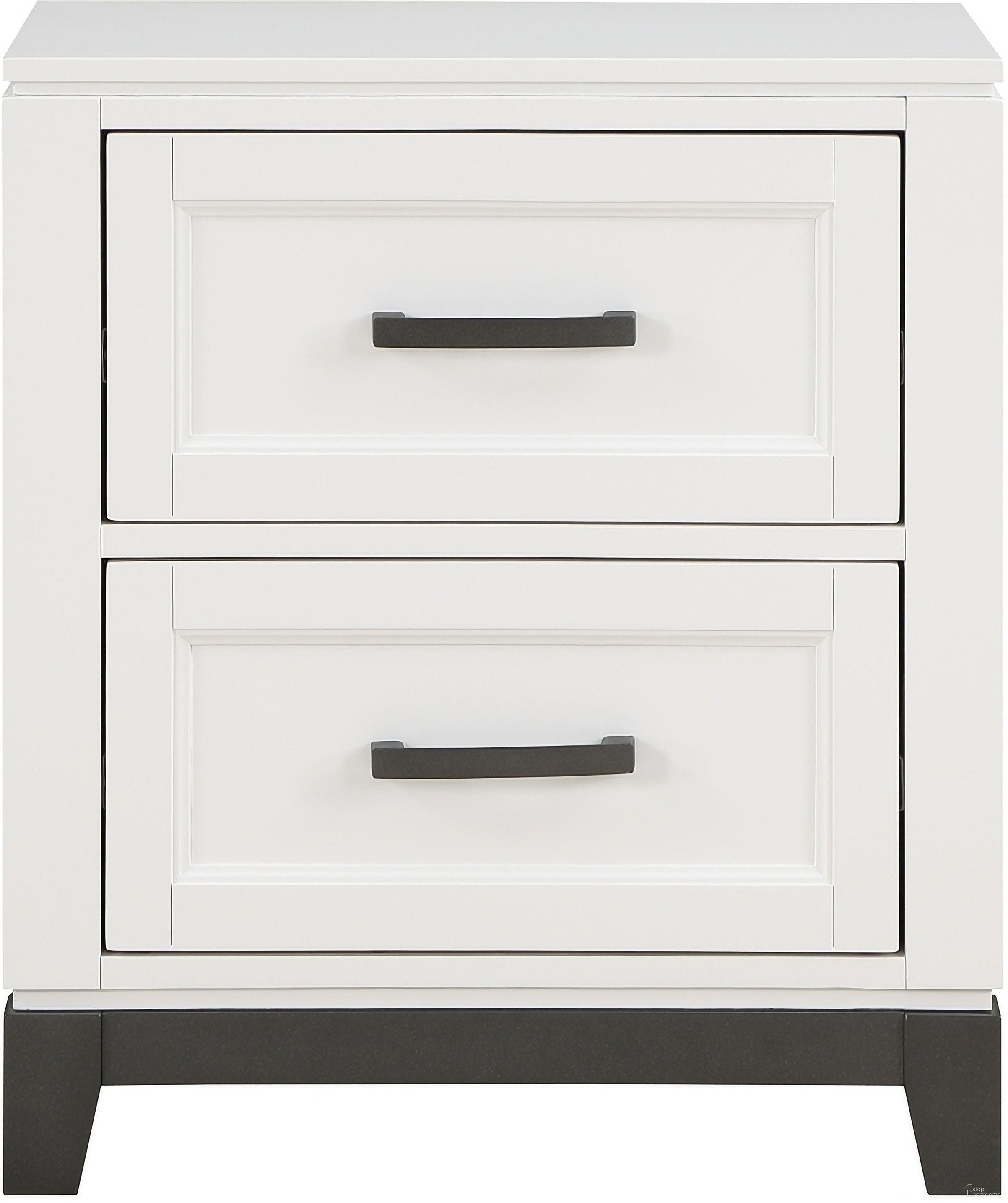 The appearance of Garretson Night Stands In Gray and White designed by Homelegance in the modern / contemporary interior design. This gray and white piece of furniture  was selected by 1StopBedrooms from Garretson Collection to add a touch of cosiness and style into your home. Sku: 1450WH-4. Material: Engineered Wood.