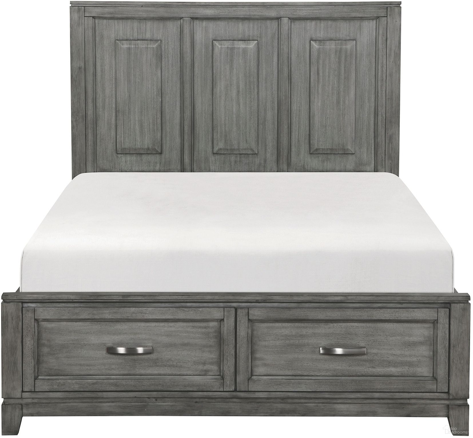 The appearance of Garretson Queen Platform Bed with Footboard Storage In Gray designed by Homelegance in the transitional interior design. This gray piece of furniture was selected by 1StopBedrooms from Garretson Collection to add a touch of cosiness and style into your home. Sku: 1450-1;1450-2;1450-3. Bed Type: Platform Bed. Material: Wood. Bed Size: Queen.