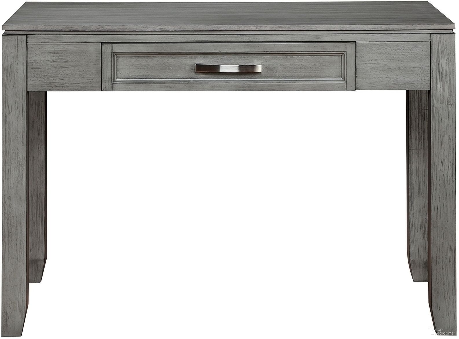 The appearance of Garretson Writing Desk In Gray designed by Homelegance in the transitional interior design. This gray piece of furniture  was selected by 1StopBedrooms from Garretson Collection to add a touch of cosiness and style into your home. Sku: 1450-15. Material: Wood.