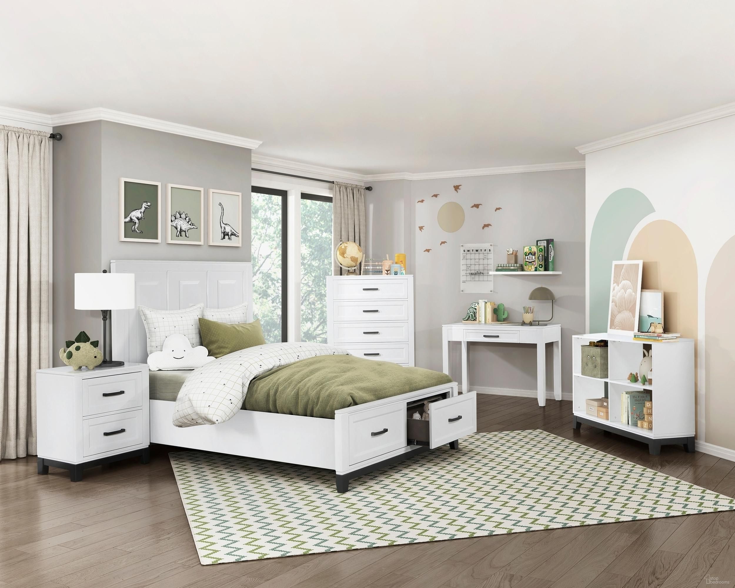 Garretson Youth Platform Bedroom Set with Footboard Storage