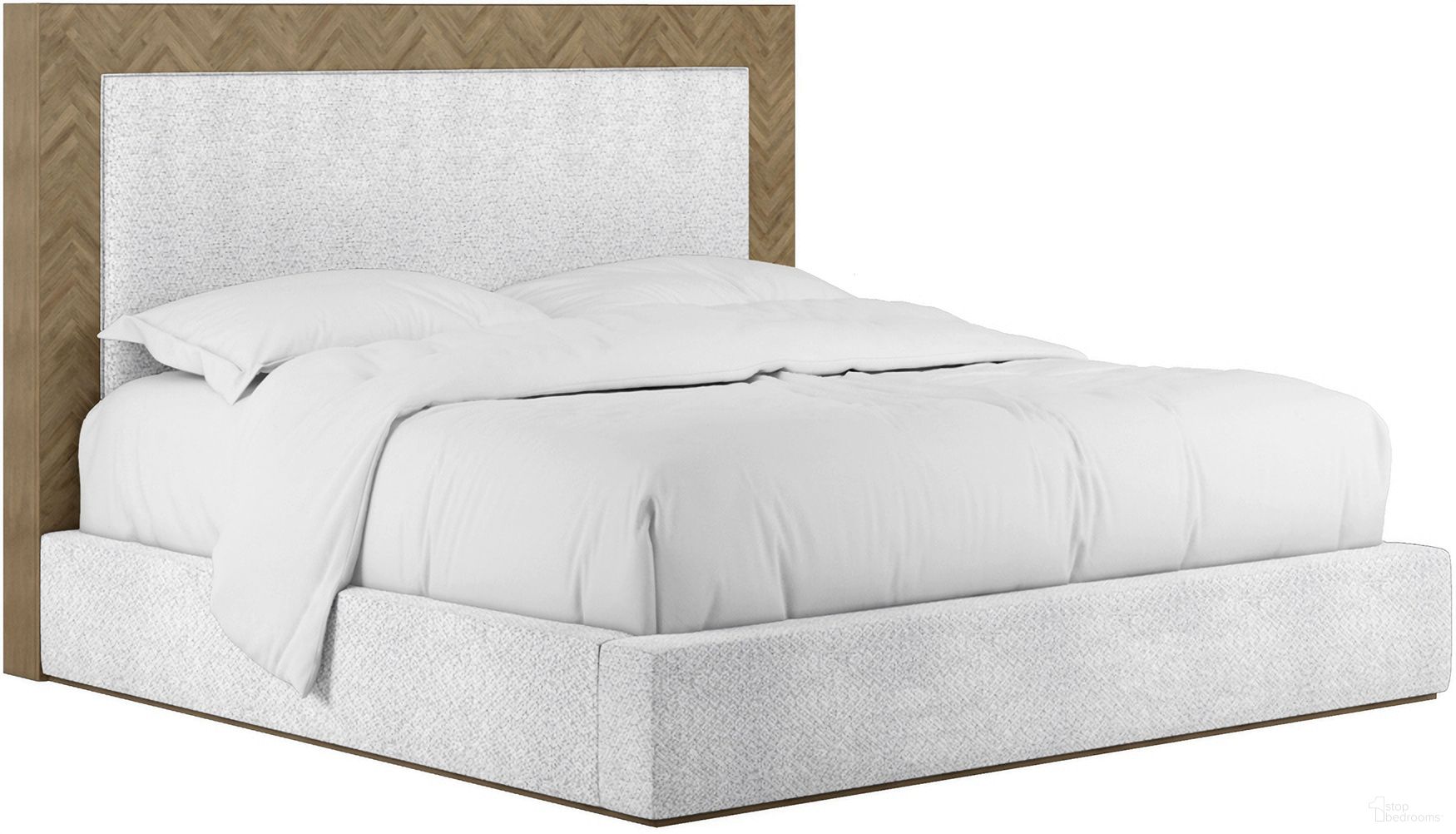 The appearance of Garrison California King Upholstered Bed In White designed by A.R.T. in the modern / contemporary interior design. This white piece of furniture was selected by 1StopBedrooms from Garrison Collection to add a touch of cosiness and style into your home. Sku: 322126-1302HB;322126-1302FB;322127-1302RS. Bed Size: California King. Material: Wood Veneer. Bed Type: Upholstered Bed.