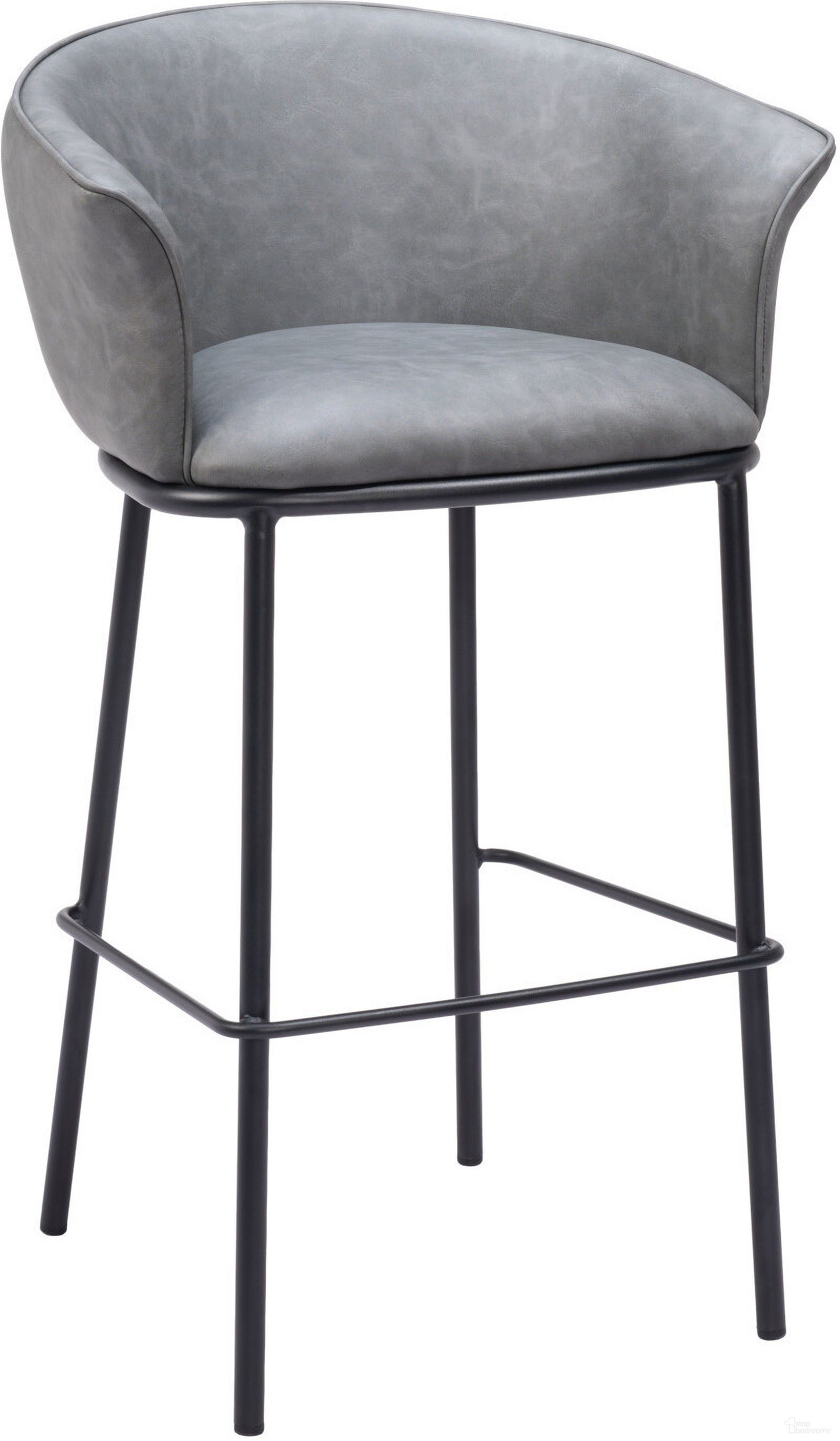 The appearance of Garston Barstool In Gray designed by Zuo Modern in the modern / contemporary interior design. This gray piece of furniture was selected by 1StopBedrooms from Garston Collection to add a touch of cosiness and style into your home. Sku: 110177. Material: Steel.