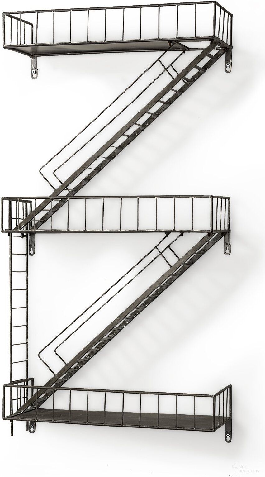 Gastown 42 Inch Wall Mounted Fire Escape Shelf
