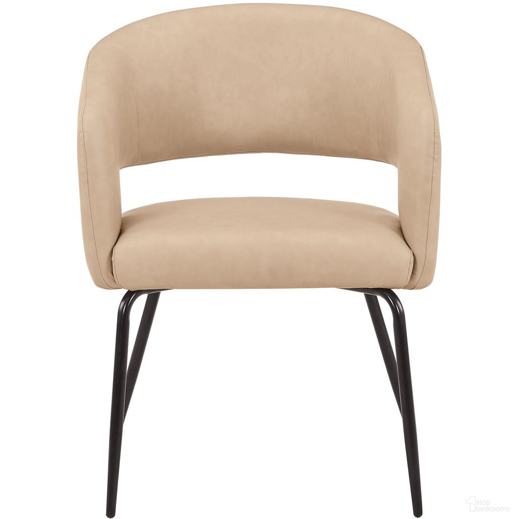 Gavin Series Modern Chair In Black Frame and Light Taupe