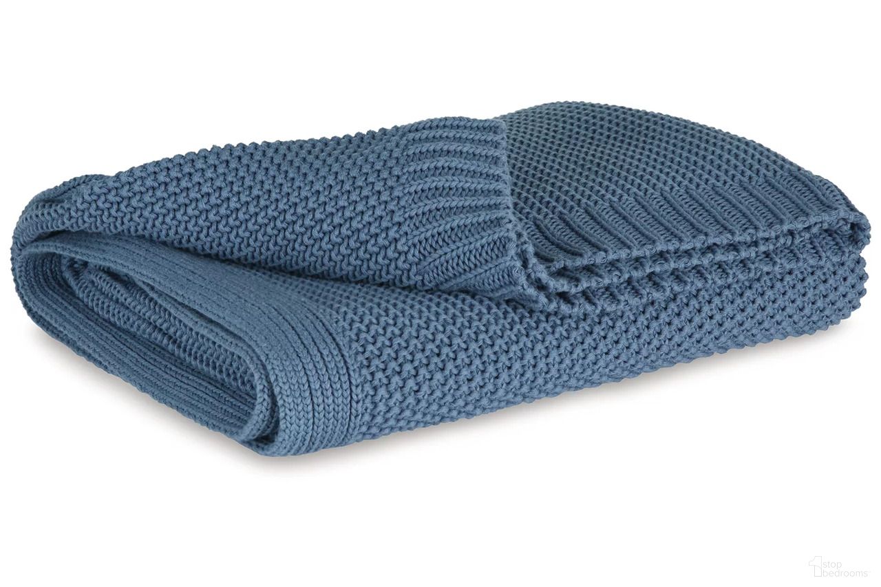 The appearance of Gayelery Throw Set of 3 In Blue designed by Signature Design by Ashley in the transitional interior design. This blue piece of furniture  was selected by 1StopBedrooms from Gayelery Collection to add a touch of cosiness and style into your home. Sku: A1001087. Material: Fabric.