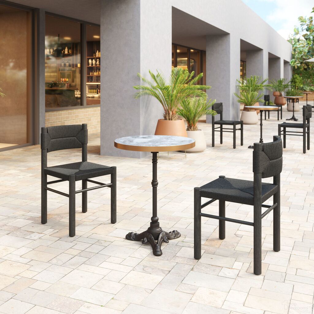 The appearance of Gazebo Outdoor Dining Room Set In Black and Multicolor designed by Zuo Modern in the modern / contemporary interior design. This black and multicolor piece of furniture was selected by 1StopBedrooms from Gazebo Collection to add a touch of cosiness and style into your home. Sku: 704052;704049. Table Base Style: Pedestal. Table Top Shape: Round. Material: MDF.