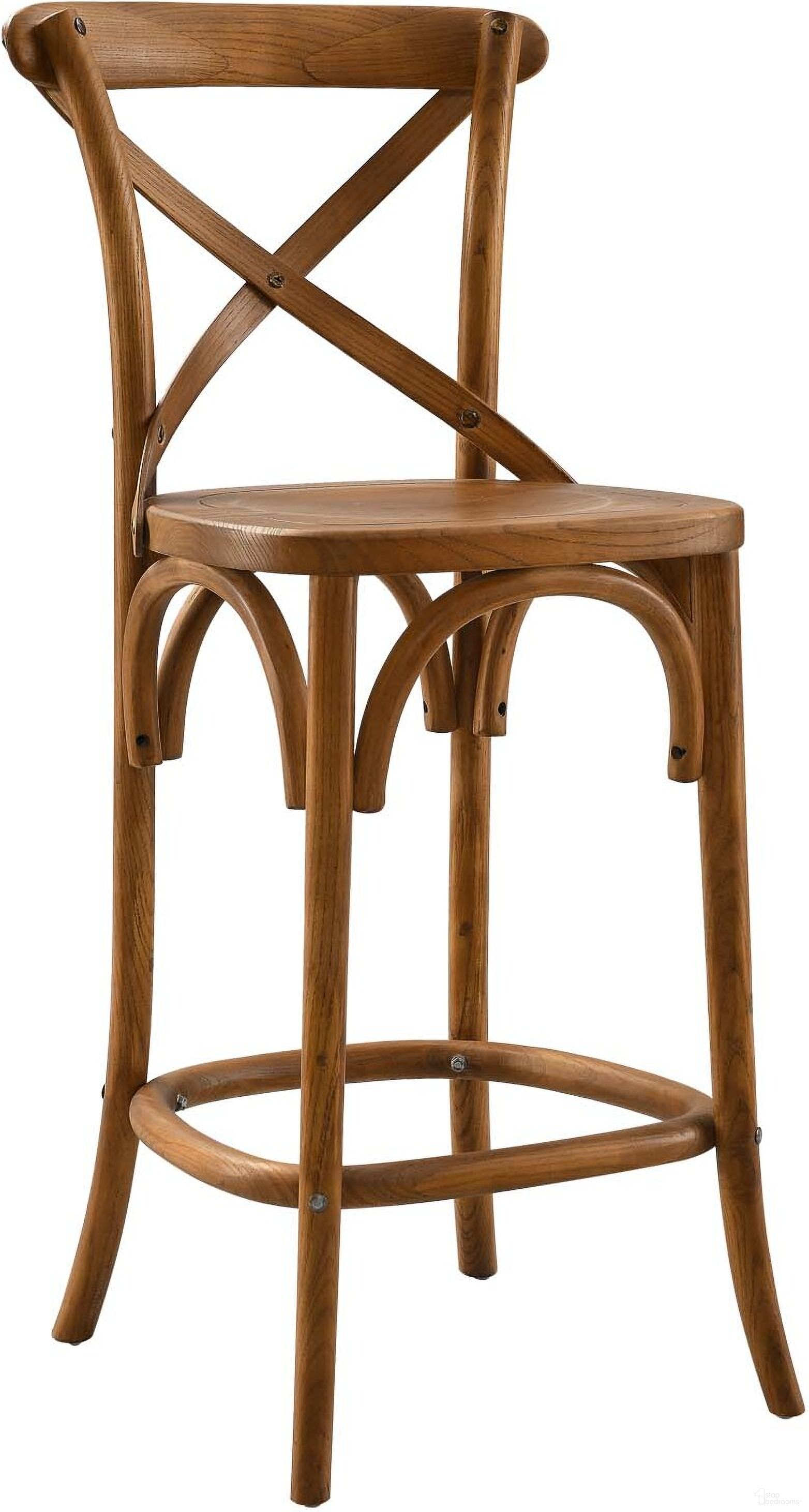 The appearance of Gear Walnut Counter Stool designed by Modway in the modern / contemporary interior design. This walnut piece of furniture  was selected by 1StopBedrooms from Gear Collection to add a touch of cosiness and style into your home. Sku: EEI-5562-WAL. Material: Wood.