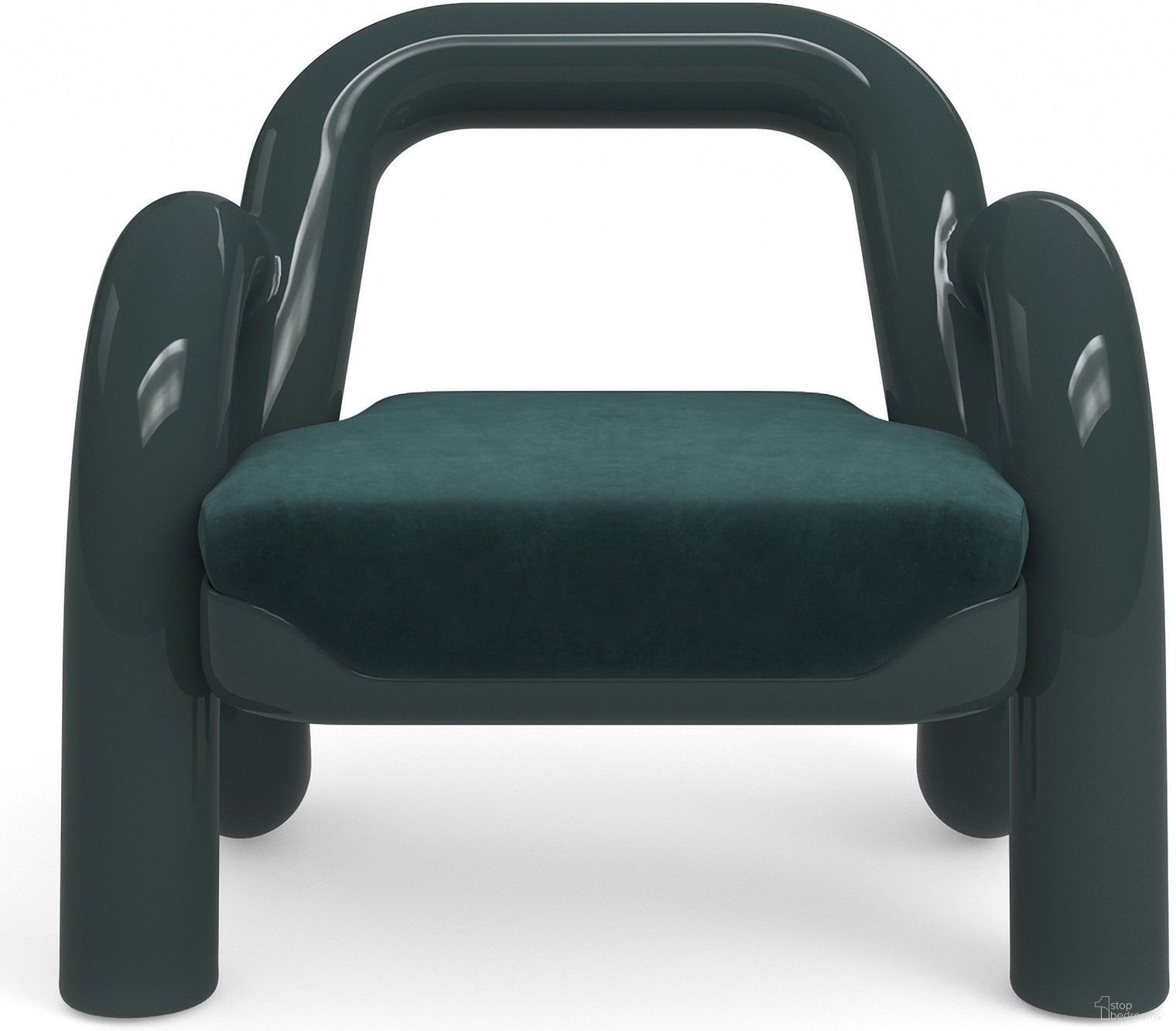 The appearance of Gelee Accent Chair In Green designed by Caracole in the modern / contemporary interior design. This green piece of furniture  was selected by 1StopBedrooms from Gelee Collection to add a touch of cosiness and style into your home. Sku: UPH-024-131-A. Material: Resin.