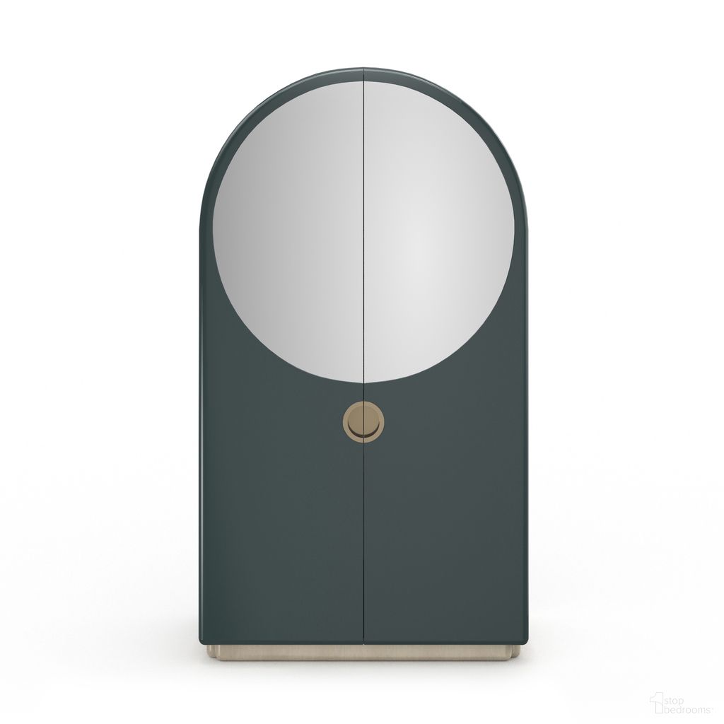 The appearance of Gelee Armoire In Green designed by Caracole in the modern / contemporary interior design. This green piece of furniture  was selected by 1StopBedrooms from Gelee Collection to add a touch of cosiness and style into your home. Sku: CLA-024-053. Material: Mirror.