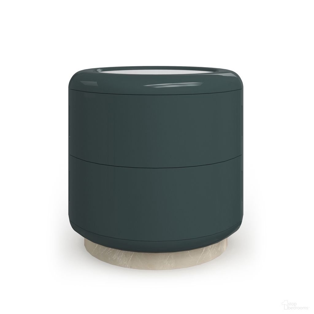 The appearance of Gelee Round Accent Table In Green designed by Caracole in the modern / contemporary interior design. This green piece of furniture was selected by 1StopBedrooms from Gelee Collection to add a touch of cosiness and style into your home. Sku: CLA-024-423. Material: Mirror.