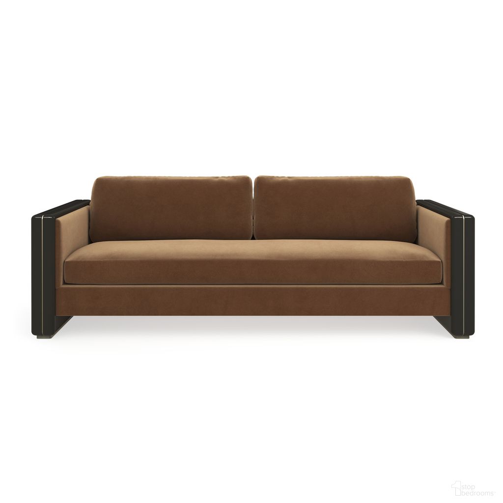 The appearance of Gelee Sofa In Brown designed by Caracole in the modern / contemporary interior design. This brown piece of furniture was selected by 1StopBedrooms from Gelee Collection to add a touch of cosiness and style into your home. Sku: UPH-024-212-A. Material: Wood.
