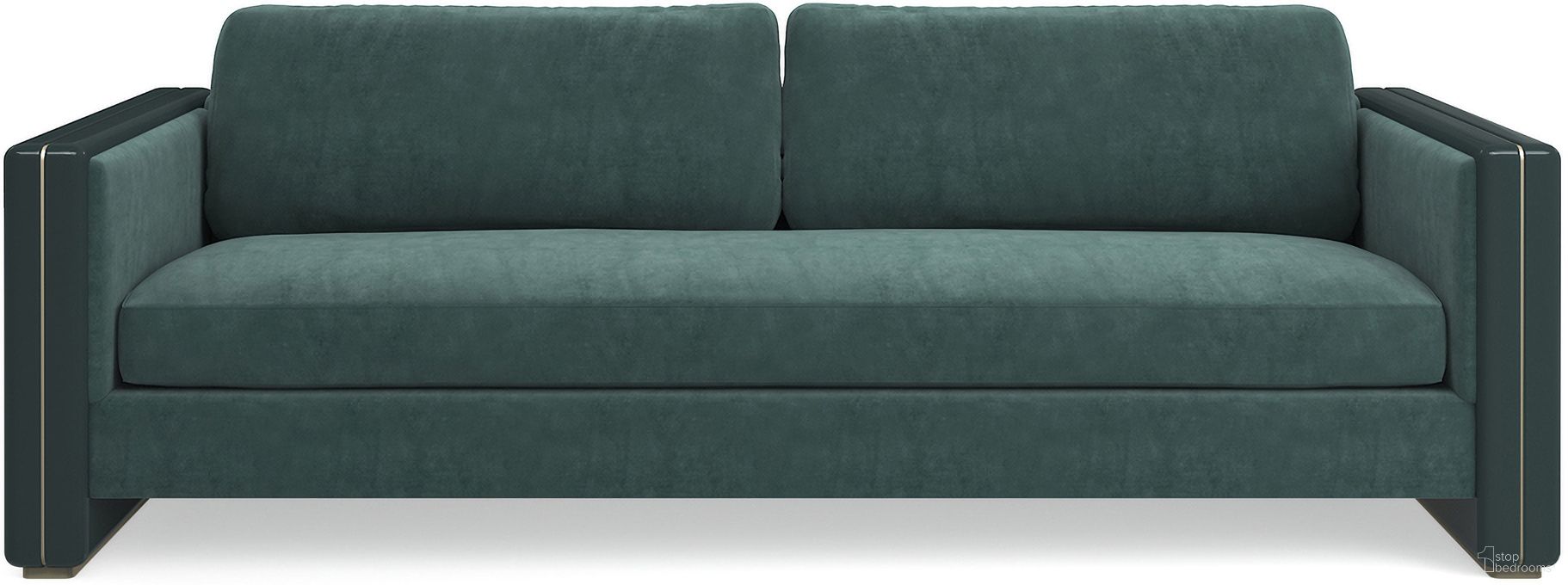 The appearance of Gelee Sofa In Green designed by Caracole in the modern / contemporary interior design. This green piece of furniture was selected by 1StopBedrooms from Gelee Collection to add a touch of cosiness and style into your home. Sku: UPH-024-211-A. Material: Wood.