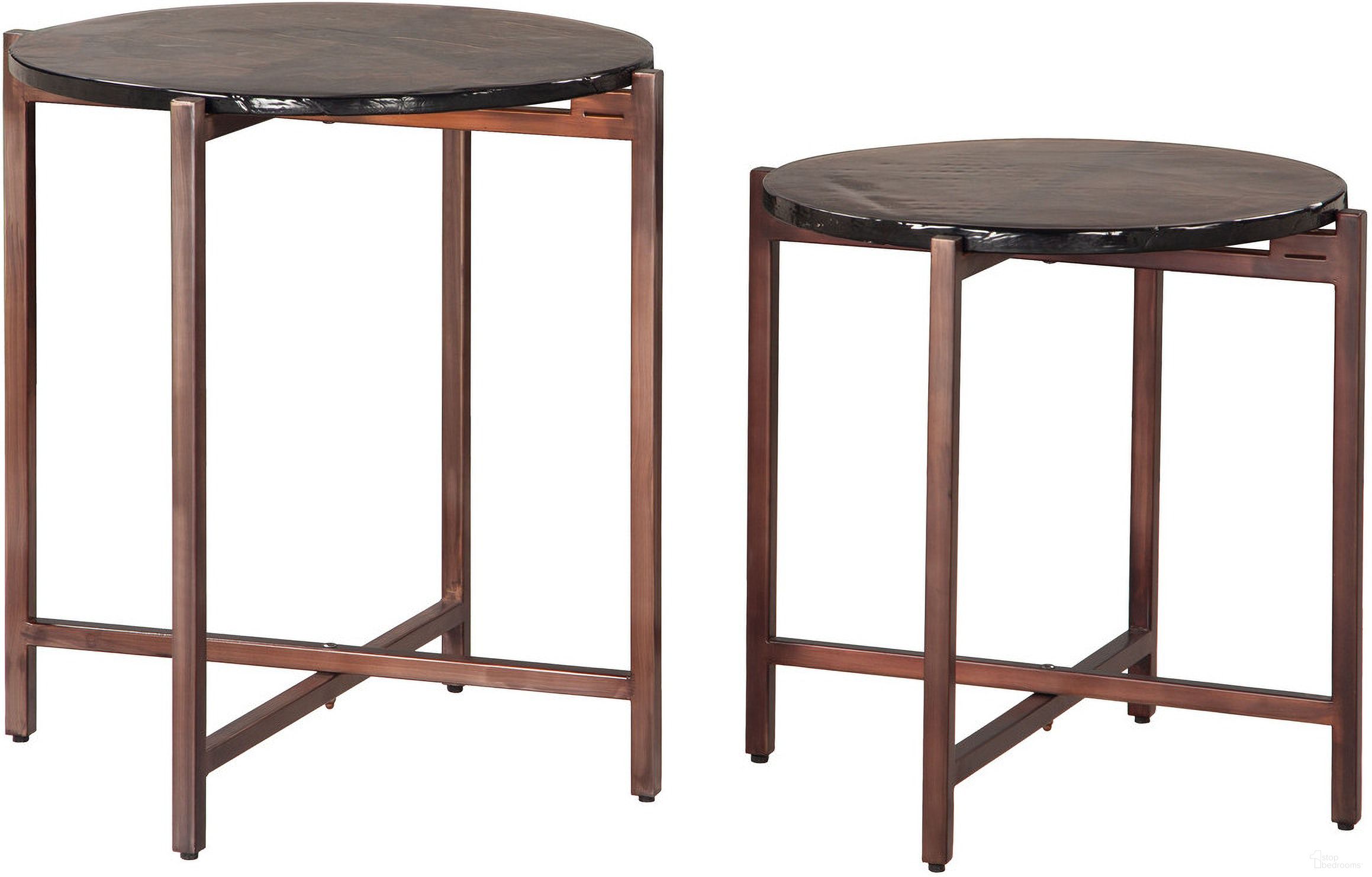 The appearance of Gema 2-Piece Coffee Table Set In Bronze designed by Zuo Modern in the modern / contemporary interior design. This bronze piece of furniture was selected by 1StopBedrooms from Gema Collection to add a touch of cosiness and style into your home. Sku: 110622. Material: Iron.