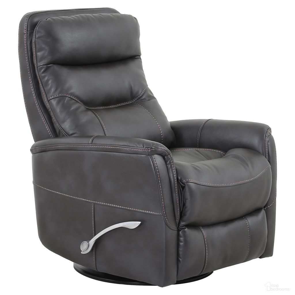 The appearance of Gemini Flint Swivel Glider Recliner designed by Parker House in the traditional interior design. This gray piece of furniture was selected by 1StopBedrooms from Gemini Collection to add a touch of cosiness and style into your home. Sku: MGEM#812GS-FLI. Material: Polyester.