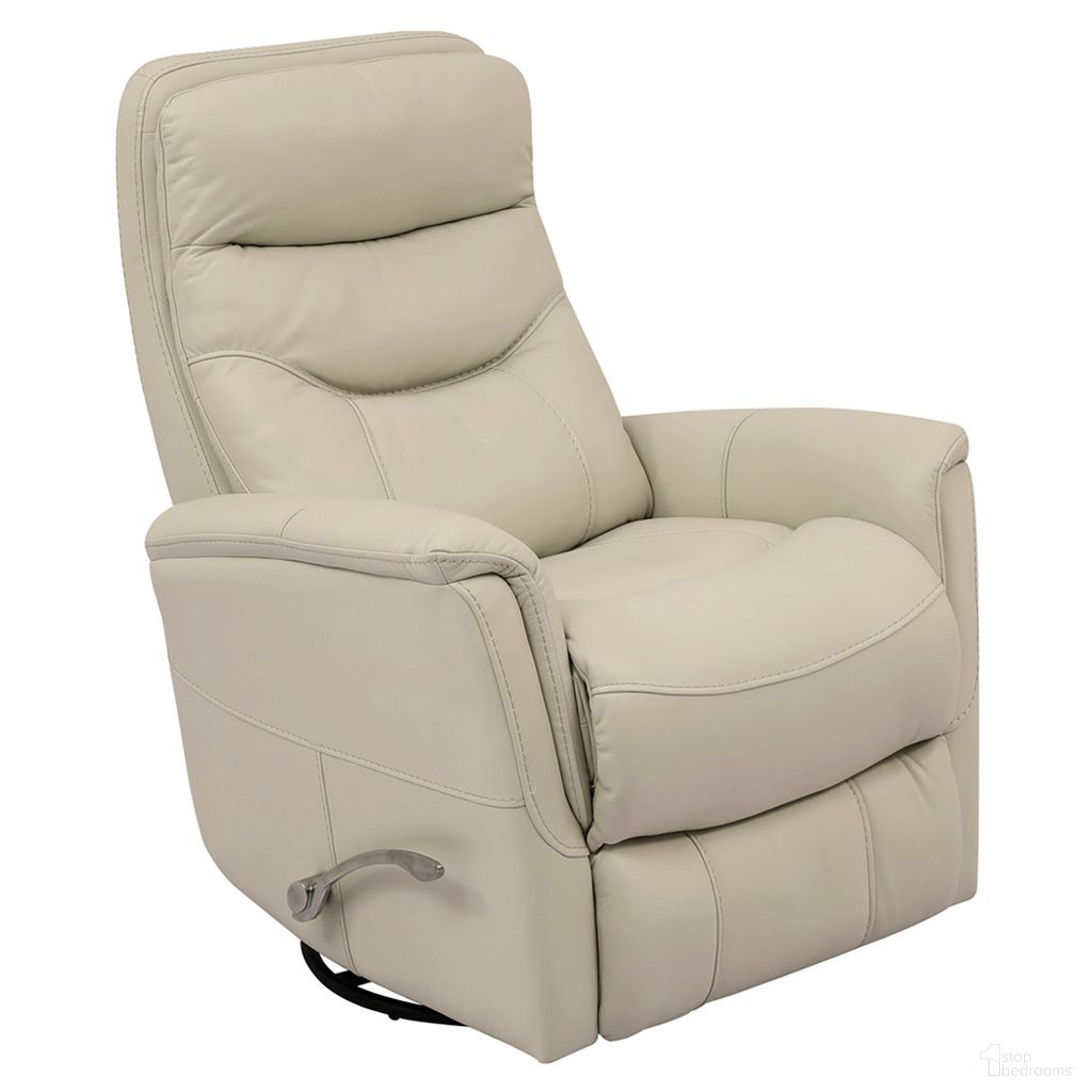 The appearance of Gemini Ivory Manual Swivel Glider Recliner designed by Parker House in the modern / contemporary interior design. This white piece of furniture was selected by 1StopBedrooms from Gemini Collection to add a touch of cosiness and style into your home. Sku: MGEM#812GS-IV. Material: Top Grain Leather.