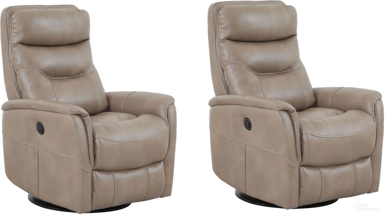 Gemini Power Swivel Glider Recliner Set of 2 In Linen