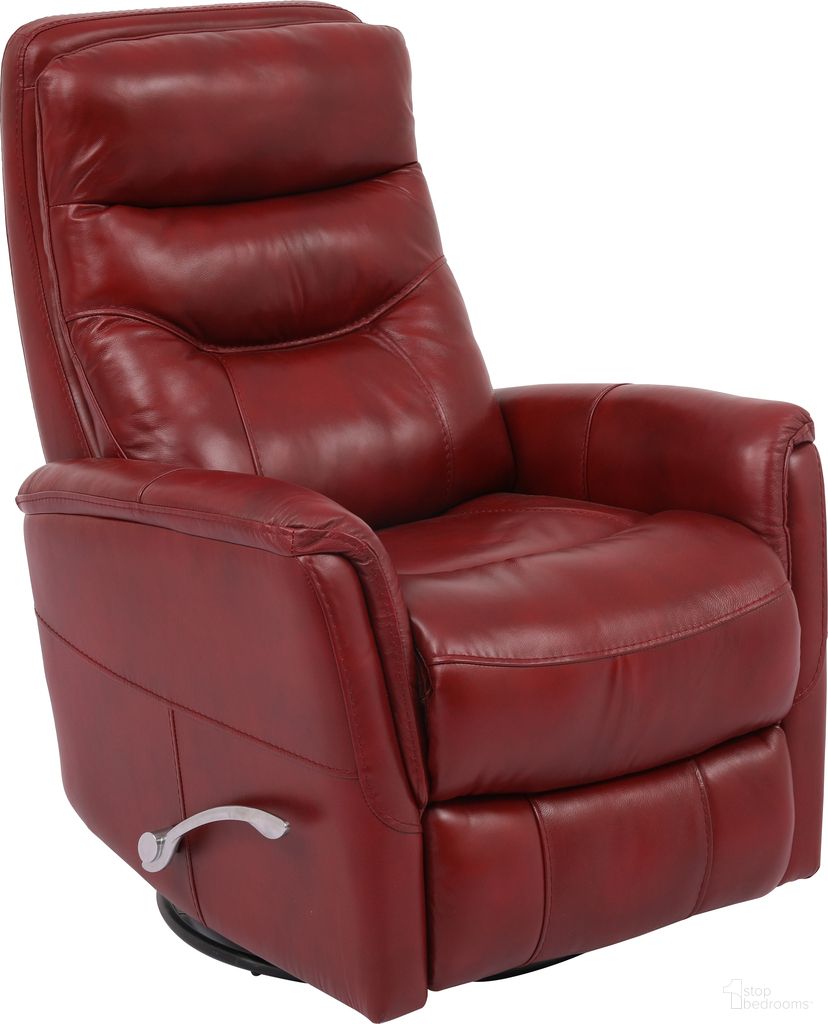The appearance of Gemini Rouge Manual Swivel Glider Recliner designed by Parker House in the modern / contemporary interior design. This red piece of furniture was selected by 1StopBedrooms from Gemini Collection to add a touch of cosiness and style into your home. Sku: MGEM#812GS-ROU. Material: Top Grain Leather.