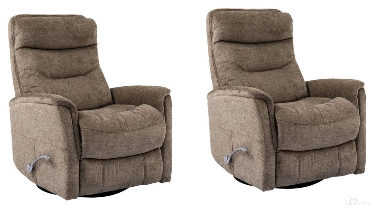 Gemini Swivel Glider Recliner Set of 2 In Heather