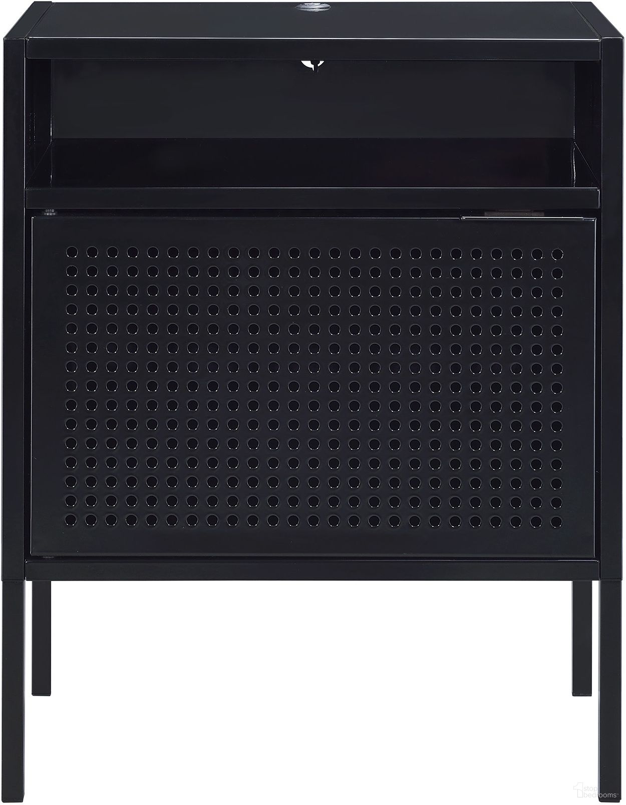 Gemma Black Nightstand With USB Port by Picket House 1StopBedrooms