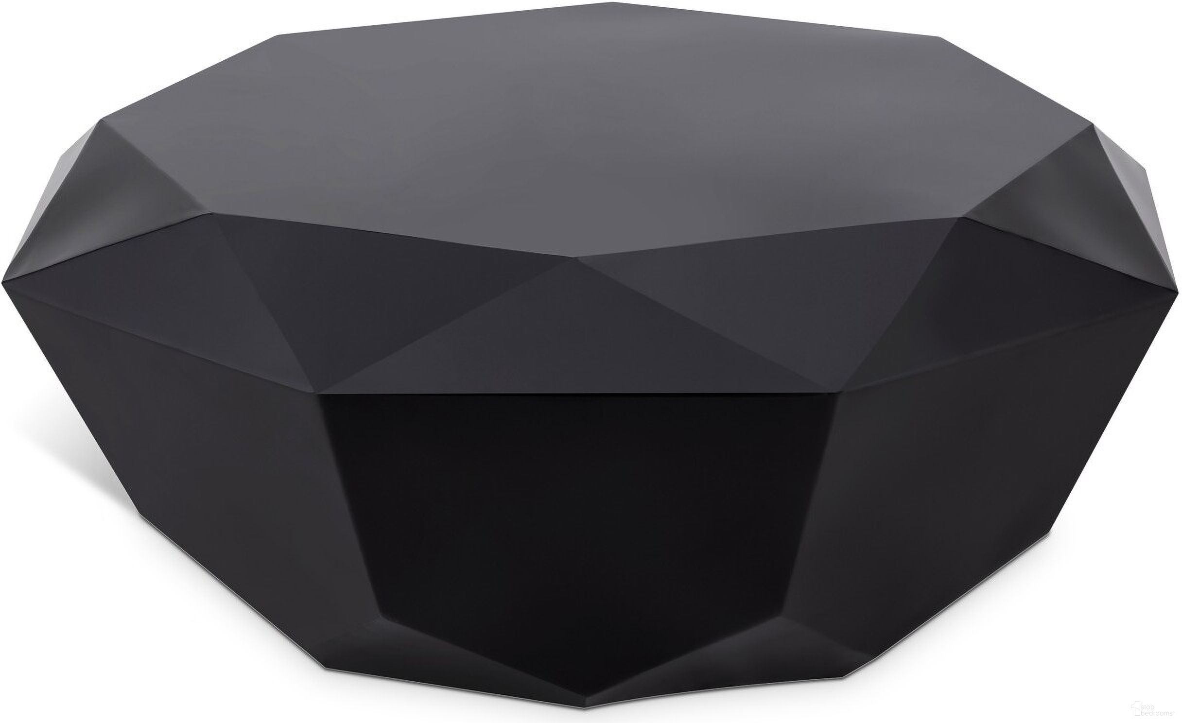 The appearance of Gemma Coffee Table In Matte Black designed by Meridian in the modern / contemporary interior design. This matte black piece of furniture  was selected by 1StopBedrooms from Gemma Collection to add a touch of cosiness and style into your home. Sku: 222Black-C. Material: Steel.