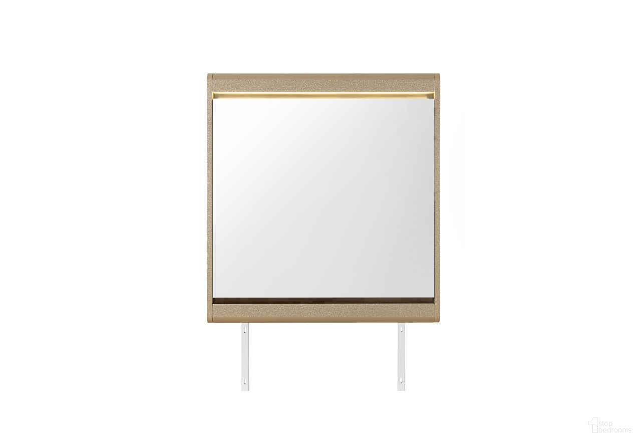 The appearance of Genesis Mirror with LED In Gold designed by Global Furniture USA in the modern / contemporary interior design. This gold piece of furniture was selected by 1StopBedrooms from Genesis Collection to add a touch of cosiness and style into your home. Sku: GENESIS-GOLD-MR W/LED. Material: Chip Board.