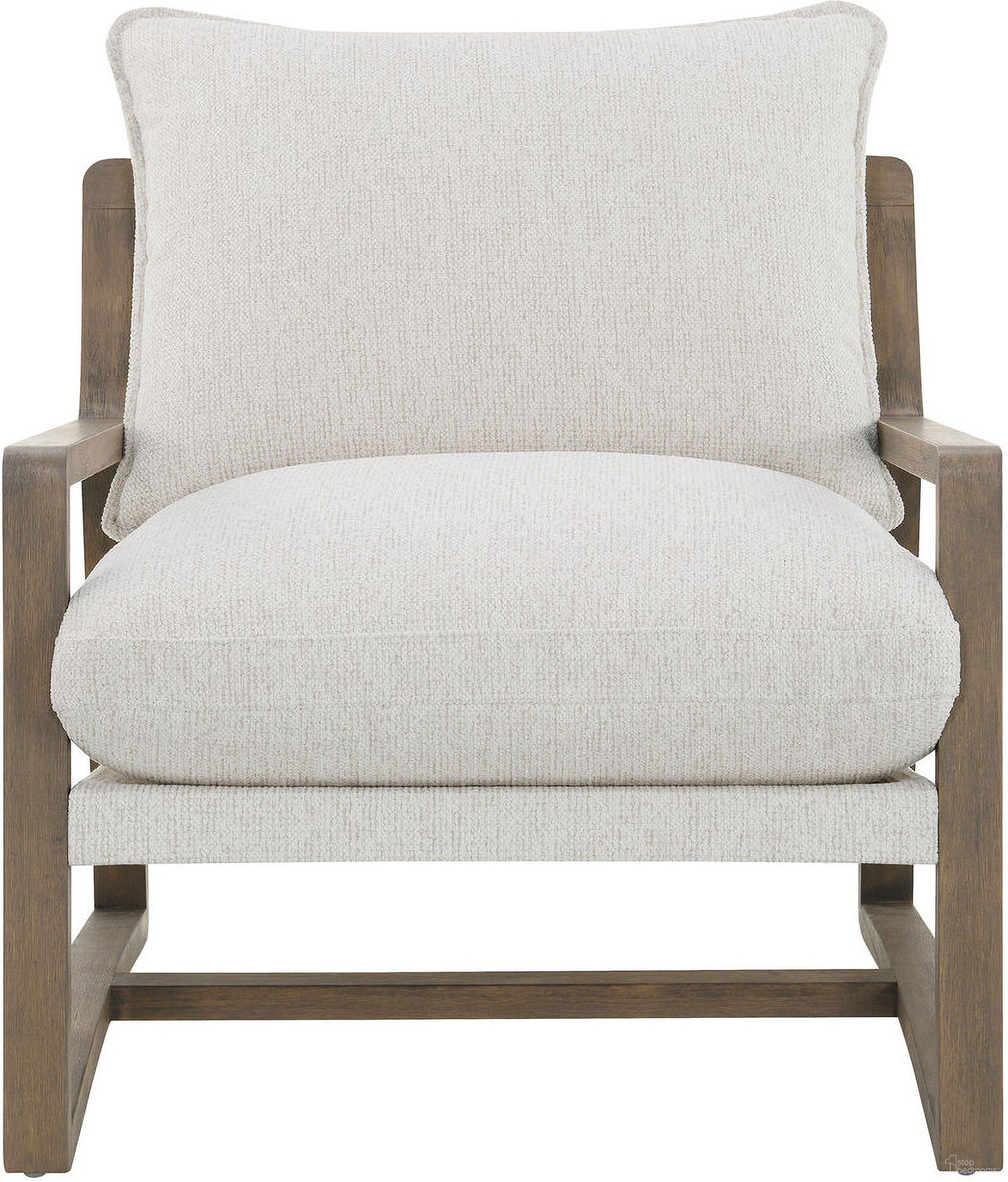 The appearance of Geneva Boucle Upholstered Wood Arm Accent Chair In Sand and Ash Brown designed by Coaster in the modern / contemporary interior design. This sand/ash brown piece of furniture was selected by 1StopBedrooms from Geneva Collection to add a touch of cosiness and style into your home. Sku: 907509. Material: Polyester.