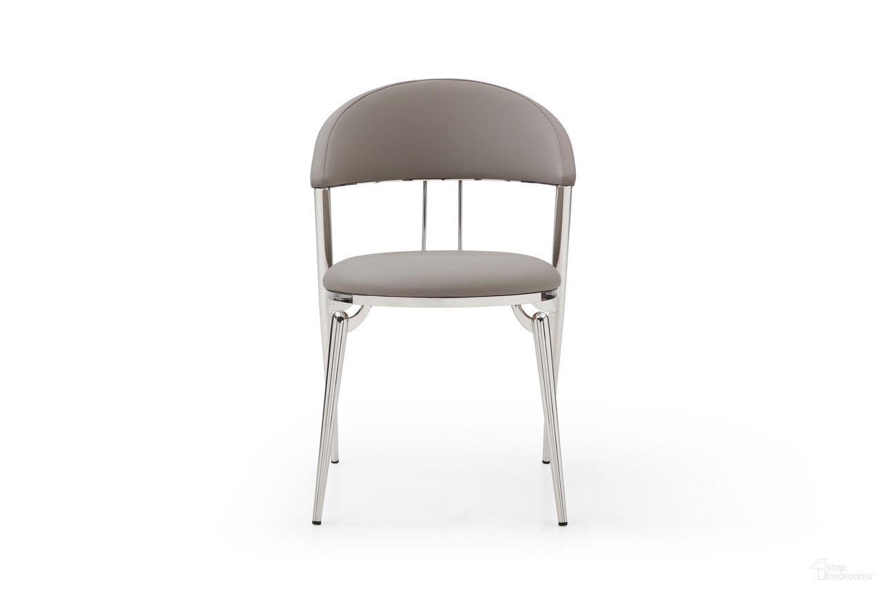 The appearance of Geneva Faux Leather Dining Chair Set of 2 In Grey designed by Whiteline Modern Living in the modern / contemporary interior design. This grey piece of furniture was selected by 1StopBedrooms from Geneva Collection to add a touch of cosiness and style into your home. Sku: DC1640-GRY. Material: Faux Leather. Chair Type: Side Chair.