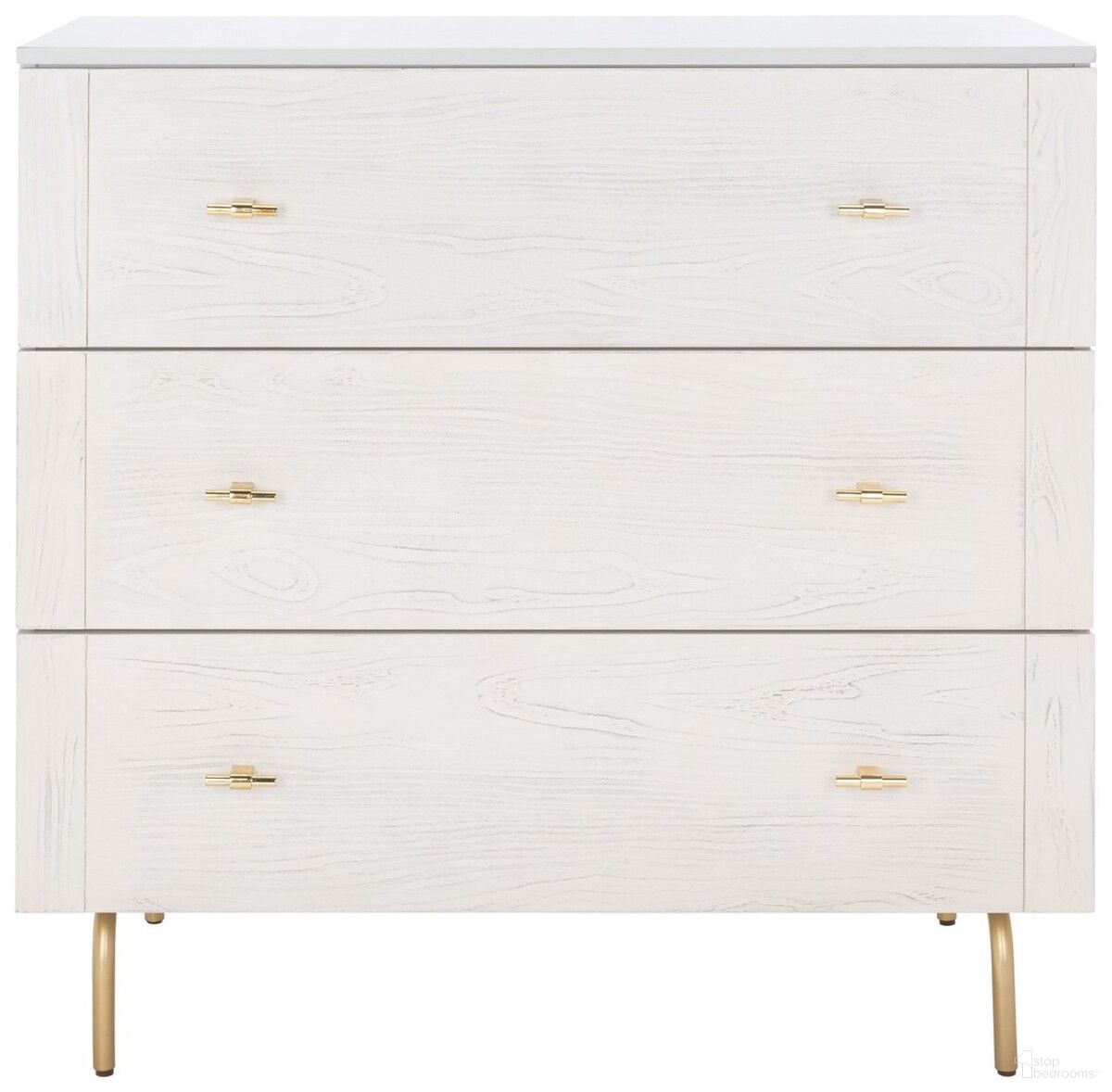 Genevieve 3 Drawer Dresser in Grey