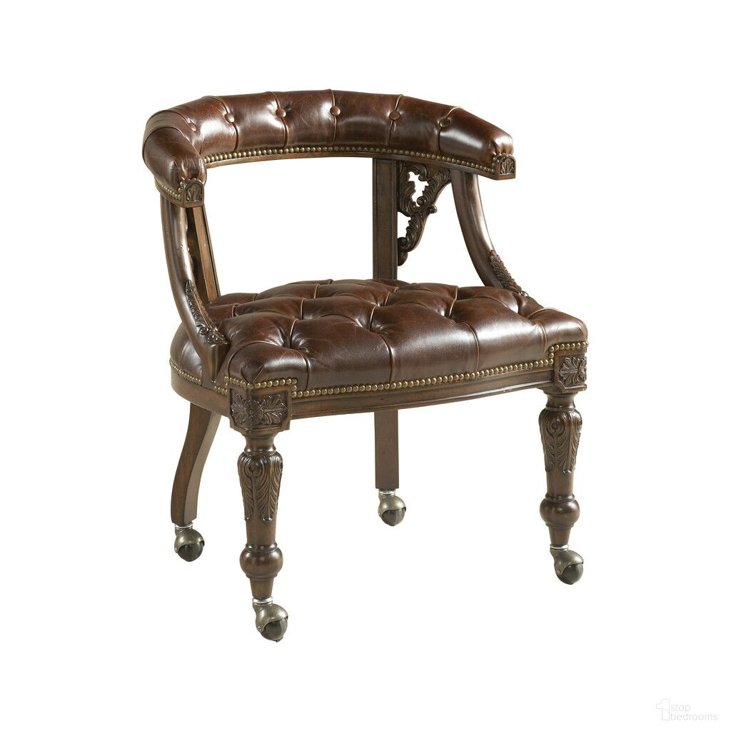 The appearance of Gentry Game Chair In Brown designed by Maitland-Smith in the modern / contemporary interior design. This brown piece of furniture  was selected by 1StopBedrooms from Maitland Smith Collection to add a touch of cosiness and style into your home. Sku: 8106-43. Material: Wood.