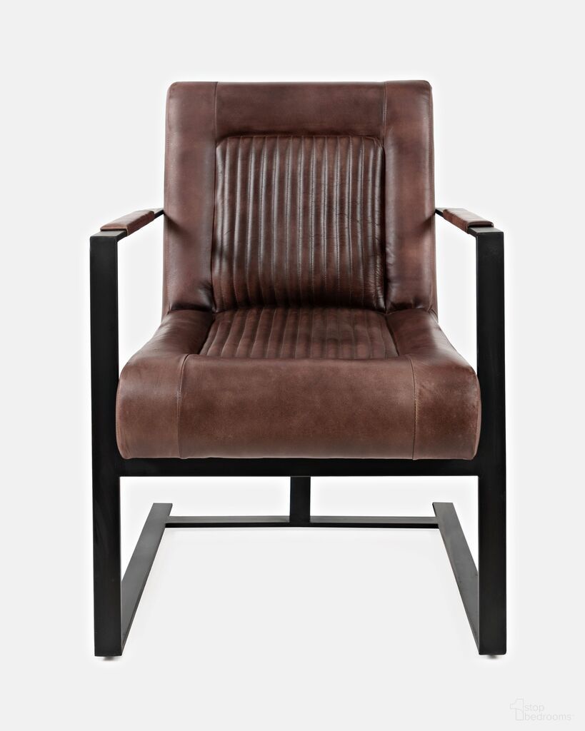The appearance of Maguire Sled Chair In Dark Sienna designed by Jofran in the transitional interior design. This dark sienna piece of furniture was selected by 1StopBedrooms from Global Archive Collection to add a touch of cosiness and style into your home. Sku: MAGUIRE-CH-DKSIENNA. Material: Genuine Leather.