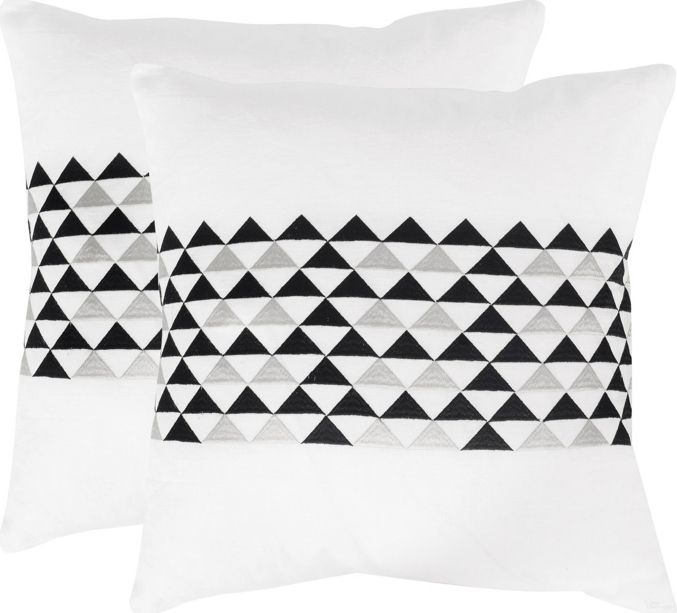 Geo Mountain 20 Inch Pillows Set of 2 In Slate