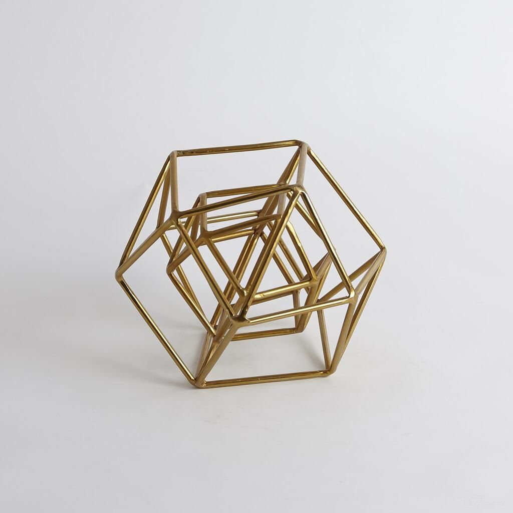 Geo Small Sculpture In Gold