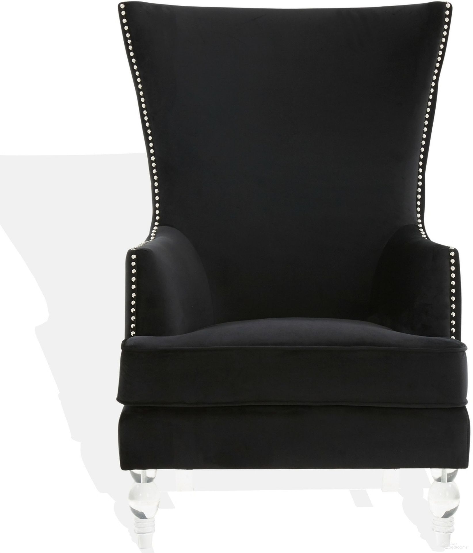 Geode Modern Wingback Chair In Black