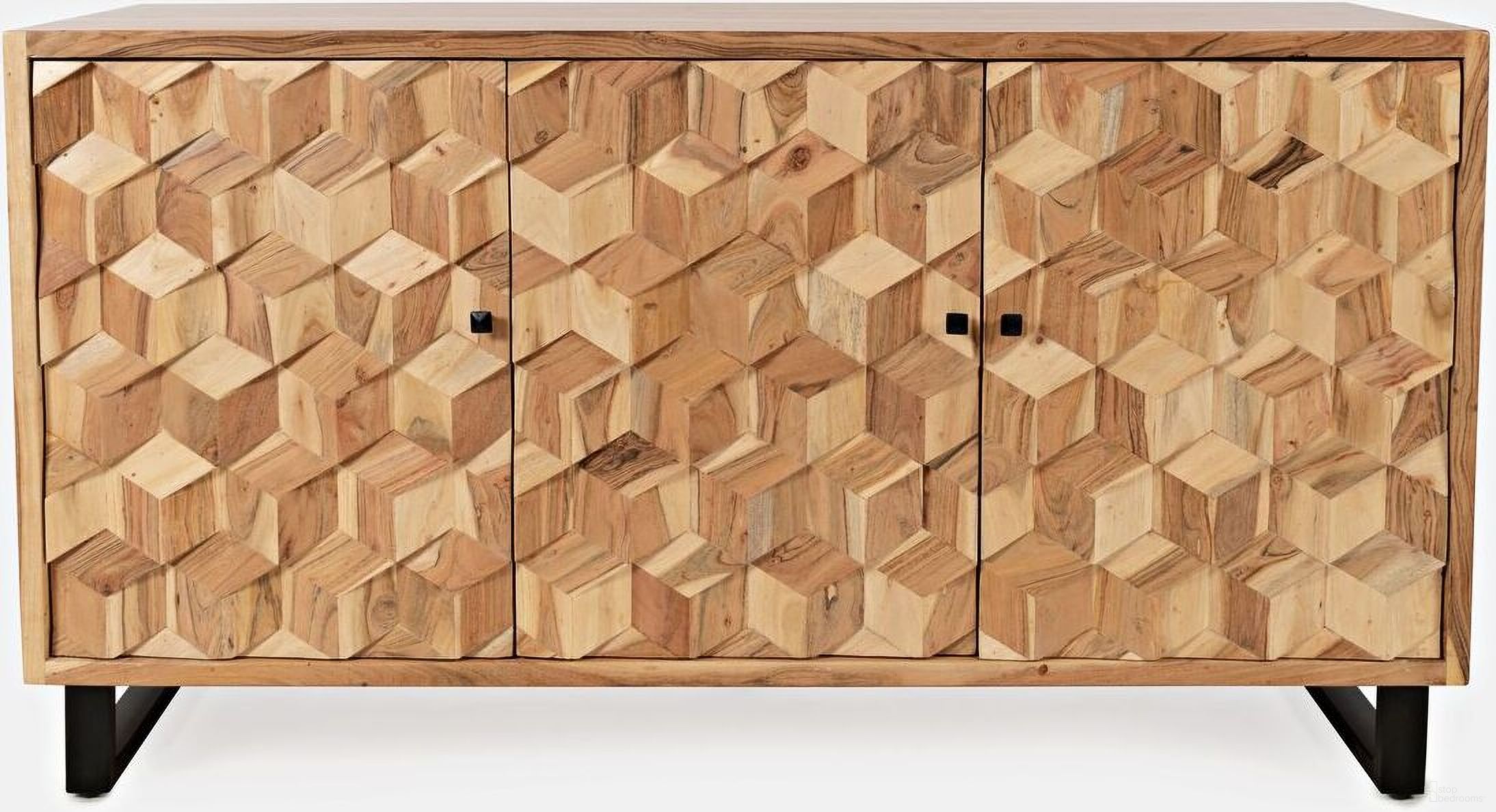 The appearance of Geometrix 63 Inch Abstract Cube Style Accent Cabinet In Natural designed by Jofran in the modern / contemporary interior design. This natural piece of furniture was selected by 1StopBedrooms from Geometrix Collection to add a touch of cosiness and style into your home. Sku: 1995-63. Material: Acacia.