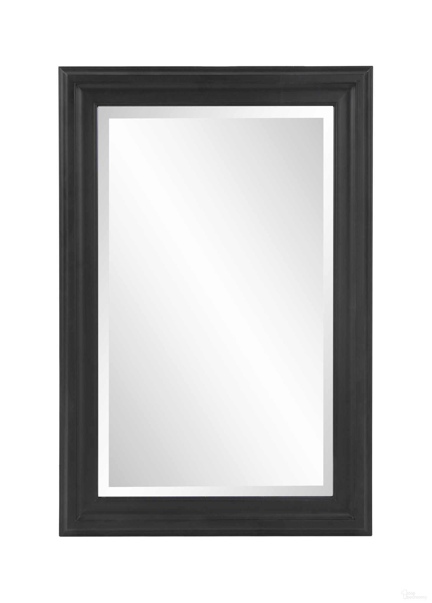 George Matte Mirror In Black