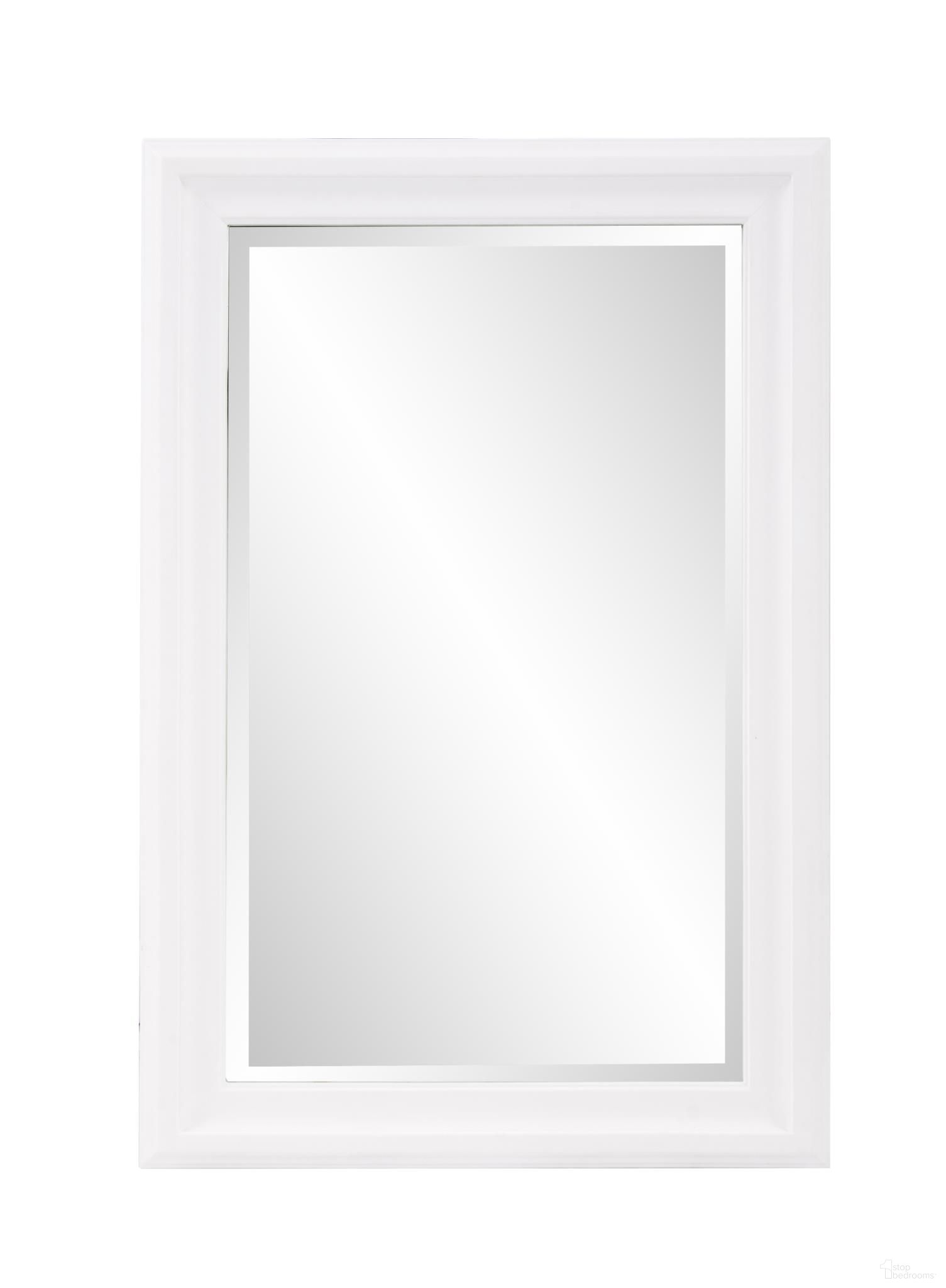George Matte Mirror In White