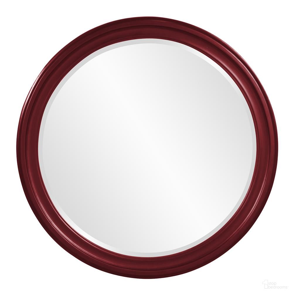 George Mirror In Glossy Burgundy
